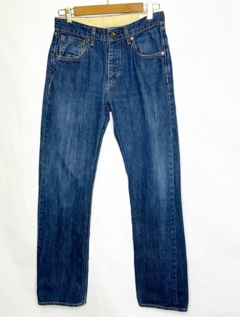 rag & bone Men's Slim Straight Blue Denim Jeans